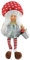 Wichtel Schreibtisch Dekor - Weihnachtspilz Puppe Statue - Winterfest sitzende Oma Figur für Bücherregal Bücherregal