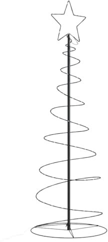 vidaXL LED Weihnachtsbaum, Beleuchtet Tannenbaum 8 Lichteffekte, Christbaum Lichterbaum Innen Außen, Weihnachtsdeko Weihnachtsbeleuchtung, 100 LEDs Warmweiß 150cm