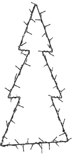 Gecheer Weihnachtsbeleuchtung Weihnachtsbaum-Silhouette Weihnachtsbaum Wand Deko Tannenbaum 80 LEDs