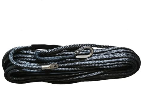 Correa para Remolcar Cable de cabrestante de 10 mm x 30 m, Cuerda de Remolque, Fibra sintética, Cable de Plasma para 4X4 Todoterreno Cuerda Remolque Coche(Orange)