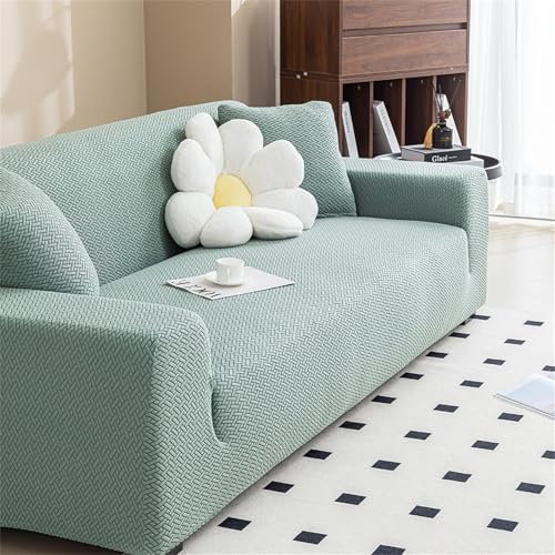 Odot Housse de Canapé Extensible, Sergé Jacquard Protege Canape 1/2/3/4 Places, Housse Canapé avec Accoudoirs Lavable, Housse Canape Universel Ajustable (2 Places,Vert)
