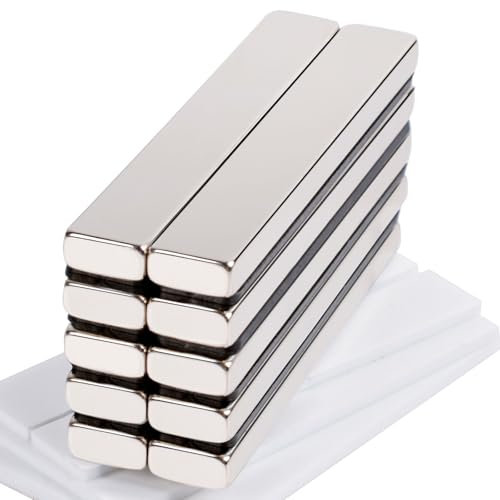 Aenienoe Neodym Magnete Extra Stark 60x10x5mm Klebemagnete Selbstklebend Rechteckige Magnet Groß Magneten für Magnettafel Küchenschrank Haushalt BüRo Craft 10 Stück