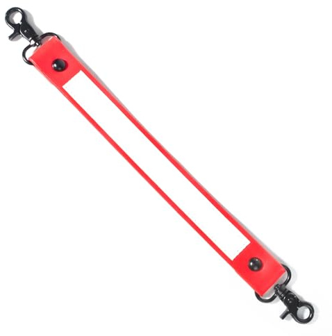 HYS Heavy Duty Anti Sway Strap für Feuerwehrmann Radio Strap, Riemen für Walkie Talkie Tragehilfe Holster Case, Leder (Rot)