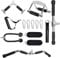 WUDLEP 10Pcs Cable Machine Attachments, LAT Pull Down Accessories for Home Gym, Weight Cable Pulley System, Tricep Workout LAT Pulldown Bar Equipment for Home Gym, Silver