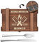 Maverton Steakbesteck 12-teilig - 6 Steakmesser und 6 Steakgabel - Edelstahl Grillbesteck in Holzkiste - personalisierte Geschenke für Männer - Besteck Set für 6 Personen