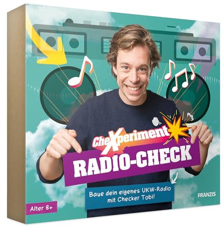 FRANZIS 67228 - CheXperiment - Radio Check - Entdecke mit Checker Tobi die Welt des Radios und baue Dein eigenes UKW-Radio!, Mehrfabig