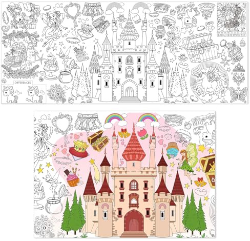 PHOGARY Tischdecke zum ausmalen Kinder, Maltischdecke für Kinder Malpapier Tischdecke zum ausmalen Papiertischdecke Ausmaltischdecke für Mädchen, 72 x 30 inches