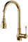 EGSO Rubinetto Lavello Cucina Oro, Miscelatore Cucina con Doccetta Estraibile, Rubinetto lavandino cucina ottone Girevole a 360°, 2 Modalità Acqua, Lusso retrò leggero