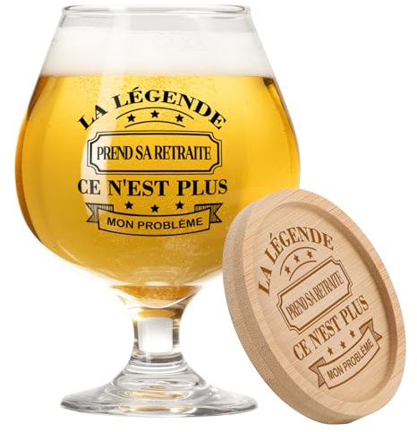 KAAYEE Cadeau Retraite Homme, 17oz Verre à Bière Cadeau pour une Retraitée | Retraite Homme pour Collègue Frère Papa, Idée Cadeau Homme Verre Biere, Cadeau Depart Retraite Humoristique