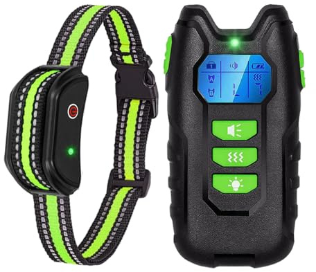 Collar de Adiestramiento para Perros, Collars Antiladridos, Alcance 2000ft | Modos de Sonido & Vibración (1-8), Conforme Nueva Ley Española de Bienestar Animal, Collar Impermeable para Todos los Perros