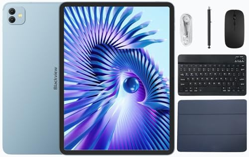 Blackview LINK 8 | 12,7″ 2K+ 90Hz | 18GB RAM + 256GB | Morgendämmerungsblau | Tablet WiFi | 8400 mAh | 16MP + 13MP | Quad-Box Stereo | GPS | 2 Jahre Garantie | BT-Tastaturz & Drahtlose Maus
