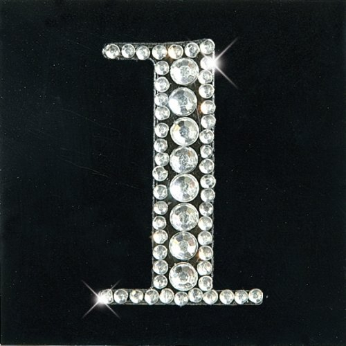 ARTOZ 137602-28 Strass-Monogramm-Nummer – 1, Diamant, 3.5 x 4 cm approx