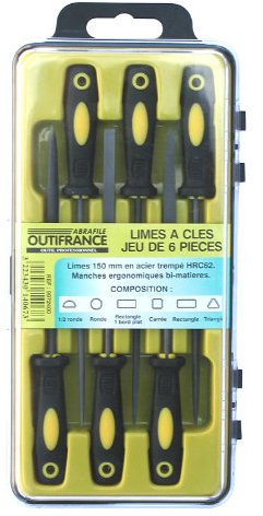 Outifrance - Jeu 6 limes de précision type Geneve Outifrance