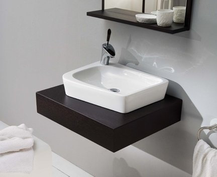 Lavabo Encimera rectangular ARAGON 50x40x10 cm.