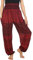 Lofbaz Damen Streak Haremshose mit gesmoktem Bund Rot Size S