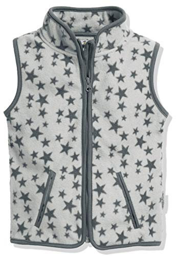 Playshoes Gilet in pile, Piano da esterno Unisex - Bambini e ragazzi, stelle grigie, 92