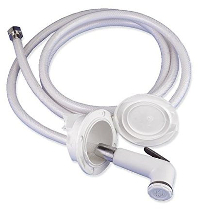 PARACHINI shop CONTENITORE PORTA DOCCETTA CON TUBO MT 2,5 BIANCO ACCESSORI BARCA NAUTICA