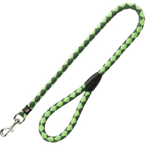 TRIXIE Hundeleine Cavo Leine L–XL, 1,00 m ø 18 mm in waldgrün/apfel - kurze Führleine für den Hund mit guter Kontrolle - für große bis sehr große Hunde - 144219