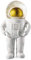The Giant Astronaut White, Schneekugel, Glitzerkugel, Deko, weiß, 30 cm
