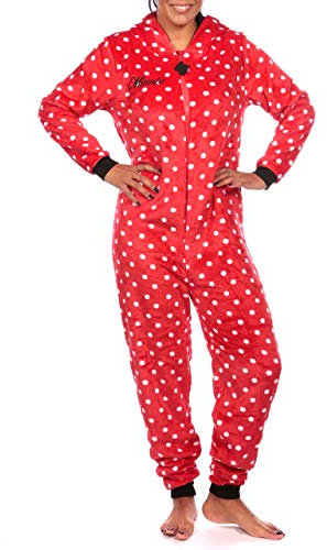 Disney Womens Minnie Mouse Onesie Red Size Medium