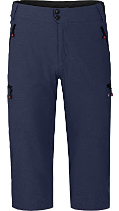 Bergson PORVOO Capri | Herren 3/4 Radhose, 2 in 1 (mit gepolsterter Innenhose) - Robuste Herren 2in1 3/4 Radhose mit gepolsterter Innenhose, Normalgrößen, herausnehmbare, einknöpfbare Innenhose mit B