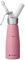 HENDI Siphon à chantilly, avec 3 douilles en polypropylène et brosse de nettoyage, siphon de cuisine, siphon à crèmes mousses desserts et sauces froides, 0,5L, ø80x(H)260mm, aluminium, rose pastel