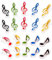 Buch Seite Clip,Liwein 20PCS Musik Hinweis Clip Notenklammern Musik Clip Klavierklammern Hinweis Gestalten Buchklammer Notenklammer Violinschlüssel 5 Farben (Violinschlüssel/Achtelnote)