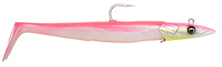 Savage Gear Gummifische zum Meeresangeln Sandeel V2 Big Game 23,5cm 175g, Farbe:Pink Pearl Silver