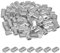100 Pezzi Manicotti in Alluminio Ovali, Ghiere Morsetti in Alluminio, Alluminio Morsetto per Fune Metallica, Ovale Ghiere Maniche per Filo cavi in Acciaio (2 mm)