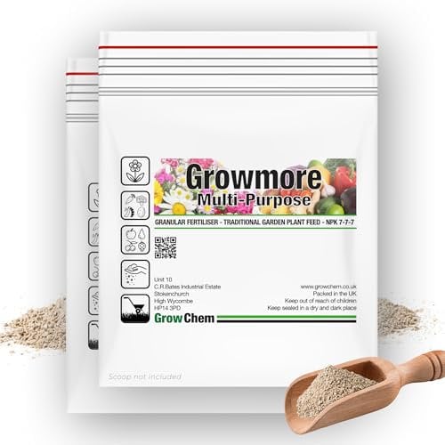 Grow Chem Growmore Fertiliser - 10KG (2x5KG Bags) – Multi-Purpose Plant Food Granules - NPK 7-7-7 Nourishes Plants with Essential Nutrients – Suitable for All Plant Types - Garden Fertiliser