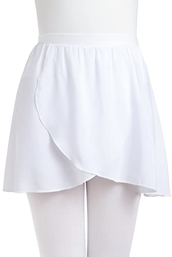 Soudittur Ballettrock Mädchen zum Überziehen Wickelrock aus Transparentem Chiffon Tanz Rock für Kinder und Damen