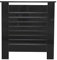 FUSIDE Radiator Cover Modern Deisgn,High Gloss Slatted Grills,White,Black,Grey Radiator Covers (Black-Small)