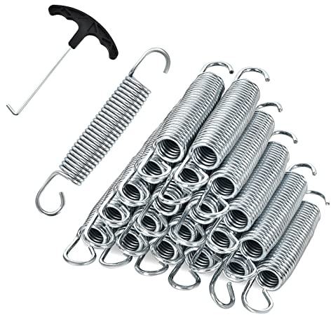 COSTWAY 20 Stück Trampolin Ersatzfedern 140mm / 180mm, Trampolinfeder aus verzinktem Stahl, für Trampolin φ244cm 305cm 366cm 427cm 457cm 487cm (140 mm 5.5 Zoll)