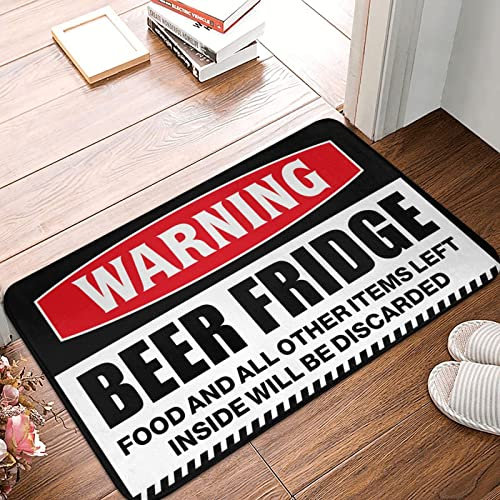 COTECI Entrance Door Mat Warning Beer Fridge Rug Fall Outside Door Mats Outdoor Doormats (Size : 65X90CM)