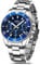 HANPOSH Herren Uhr Uhren Herren Chronographen Edelstahl Wasserdicht Armbanduhr Quarz Uhren mit Datum Business Casual Uhr für Männer