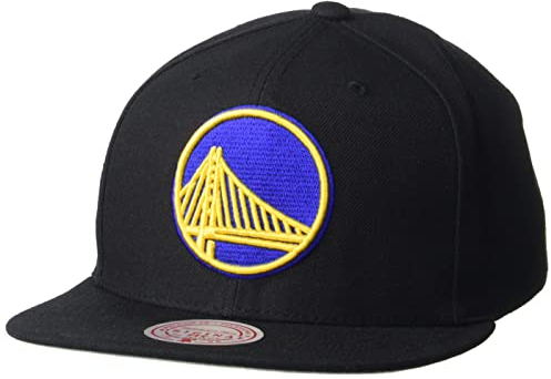 Mitchell & Ness Core Basic Snapback, Golden State Warriors schwarz/grau, Einheitsgröße