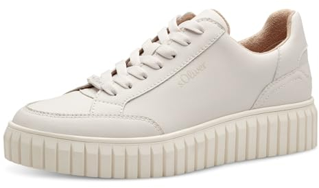 s.Oliver Damen Sneaker flach Low Top Vegan, Beige (Nude), 40 EU