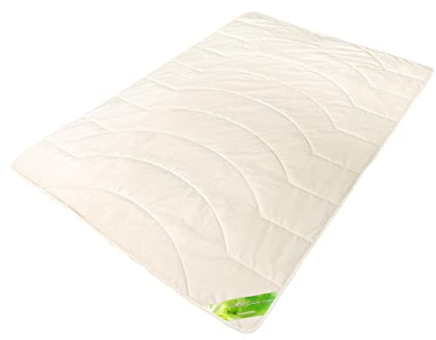 Traumschloss Sense of Nature Wildseide & Naturfaser Sommerbettdecke 135x200cm, leichte und kühlende Sommer-Bettdecke aus 50% Seide 50% Tencel, weiß