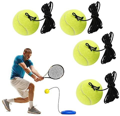 Rachlicy Tennis Trainer Ballo di sostituzione durevole da tennis con corda per pratica per esercitazioni single per principianti