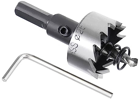 Kozelo 1pcs Hole Saw - [26mm] HSS (High Speed Steel) Drill Bit Hole Cutter for Stainless Steel Aluminum Metal Wood Plastic Use, Triangular Shank