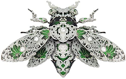 Piececool 3D Puzzle Metall Bernstein Libelle Modelle, Insekt Handwerk Modellbausätze für Erwachsene zum Bauen