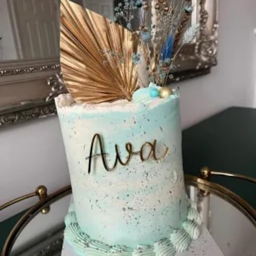 Personalised Name Charm Cake Topper Multicoloured Acrylic Happy Birthday Wedding Anniversary Cake Topper Custom Acrylic Letters Cake Decoration Cake Charms Name Plate in font 2