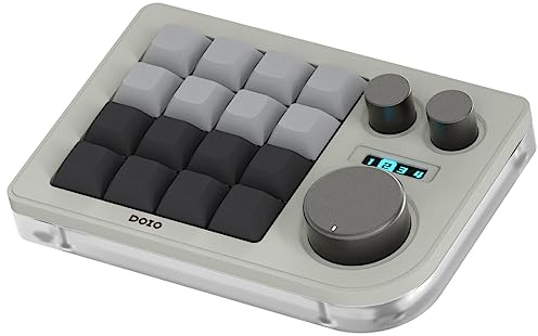 KEEBMONKEY Megalodon Dreifach-Knopf-Makro-Pad, programmierbare Designer-Mini-Tastatur, 16 Tasten (Soja)