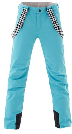 Skihose Damen Wasserdichte Professionelle Schneehose Winddichte Hosenträgerhose Winter Outdoor Regenhose Warme Wanderhose Snowboard Softshellhose mit abnehmbaren Trägern Overall & Schneefang Blue L