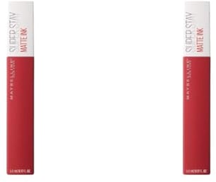 Maybelline New York Lippenstift, Super Stay Matte Ink, Flüssig, matt und langanhaltend, Nr. 20 Pioneer, 5ml (Packung mit 2)