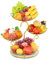 PouHenier.jh 4 Etagere Große Obstschale und Gemüsekorb für Küchenarbeitsplatte, Gestufter Metall Obsthalter und Gemüsekorb, Modern Verstellbares und Stabiles Obstkorb für Obst Aufbewahrung (Gold)
