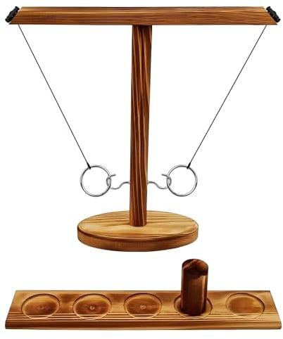 Joycabin Hooks Ring Toss Game für Kinder Erwachsene, Ring Toss Hook und Ring Indoor, Toss Haken und Ring Spiel, Haken Ring Toss Game, Interaktives Haken Ring Wurfspiel für Home Party