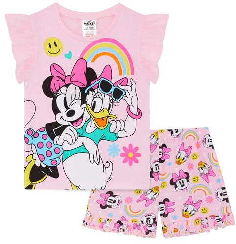 Minnie Mouse & Daisy Duck Girls 100% Combed Cotton Short Pyjama Set 2-3 years