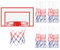 MIDELONG Mini-Basketballnetze, Ersatz-Basketballnetz, 8 Schlaufen, Basketballnetze für 20,3 cm - 26 cm Basketballfelgen, kleiner Korb, Ballnetz für Zimmer, drinnen und draußen, 4 Stück