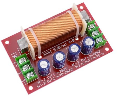 Lisher Audio Crossover Filters 300 W Subwoofer Subwoofer Splitter for 12 Inch 15 Inch Speakers -